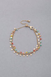 Dainty Star Charm Beaded Dangle Bracelet