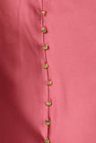 Pink plus size dress with gold buttons down the back