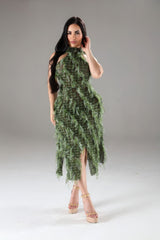 Halter Ruffled Dress