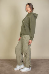 Graphic Kangaroo Pocket Drawstring Hoodie